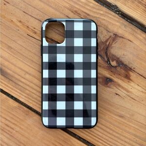 iPhone 11 Casely Checkered Black and White Phone Case